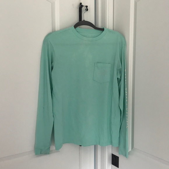 Adult XS Teal Vineyard Vines Long Sleeved Shirt - Picture 1 of 5